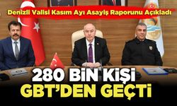 Denizli Valisi Kasım Ayı Asayiş Raporunu Açıkladı:  280 Bin Kişi Sorgudan Geçti