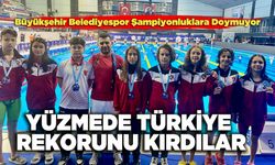 Yüzmede Türkiye Rekorunu Kırdılar