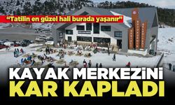 Kayak Merkezini Kar Kapladı