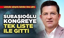 Subaşıoğlu Kongreye Tek Liste İle Gitti