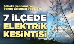 7 İlçede Elektrik Kesintisi