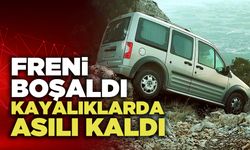 Freni Boşaldı Kayalıklarda Asılı Kaldı