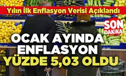 Ocak Ayında  Enflasyon  Yüzde 5,03 Oldu