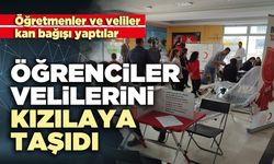 Öğretmenler ve veliler kan bağışı yaptılar