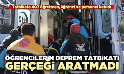 Öğrencilerin deprem tatbikatı gerçeği aratmadı