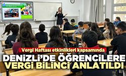 Denizli’de öğrencilere vergi bilinci anlatıldı