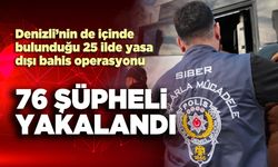 Yasa dışı bahis operasyonunda 76 şüpheli yakalandı