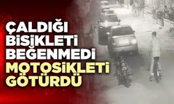 Çaldığı bisikleti beğenmedi motosikleti götürdü