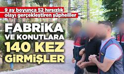 Fabrika ve konutlara 140 kez girmişler
