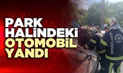 Park halindeki otomobil yandı