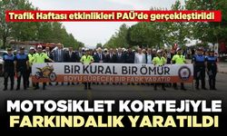 Trafik Haftası etkinliklerinde motosiklet kortejiyle farkındalık yaratıldı
