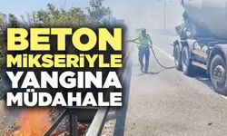 Denizli'de Beton Mikseriyle Yangına Müdahale Herkesi Şaşırttı