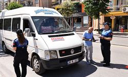 Şehir içi minibüs ve taksiler denetlendi