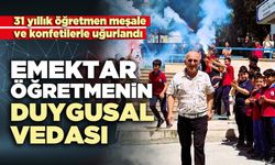 Emektar öğretmenin duygusal vedası