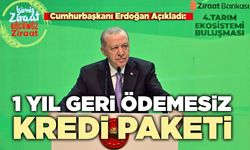 Cumhurbaşkanı Erdoğan Açıkladı: Çiftçiye 1 yıl geri ödemesiz kredi paketi