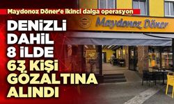 Denizli dahil 8 ilde 63 kişi gözaltında