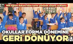 Okullar forma dönemine geri dönüyor