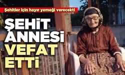 Şehit annesi vefat etti