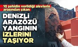 Denizli arazözü yangının izlerini taşıyor