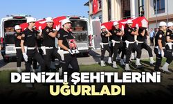 Denizli şehitlerini uğurladı