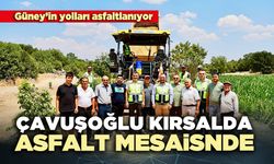 Çavuşoğlu kırsalda asfalt mesaisinde