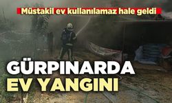 Gürpınar'da ev yangını: Müstakil ev kullanılamaz hale geldi