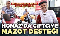 Honaz’da çiftçiye mazot desteği