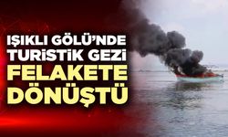 Denizli Işıklı Gölü’nde Tekne Yangını
