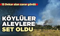 Köylüler alevlere set oldu