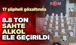 8.8 Ton sahte alkol ele geçirildi