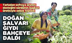 Şeniz Doğan şalvarı giydi bahçeye daldı