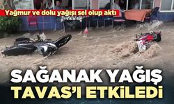 Sağanak yağış Tavas’ı etkiledi