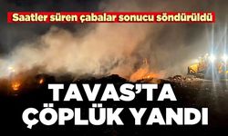 Tavas’ta çöplük yandı