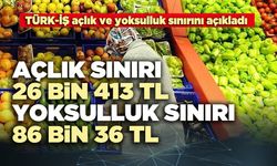TÜRK-İŞ: Açlık sınırı 26 bin 413 TL’ye, yoksulluk sınırı 86 bin 36 TL’ye yükseldi