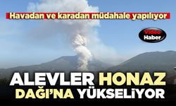 Alevler Honaz Dağı’na yükseliyor