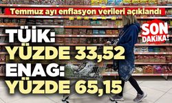 Temmuz ayı enflasyon verileri açıklandı: TÜİK: yüzde 33,52, ENAG: yüzde 65,15