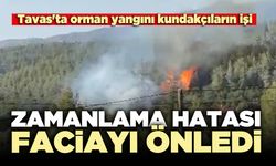 Tavas orman yangınında zamanlama hatası faciayı önledi