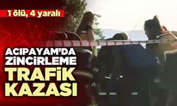 Acıpayam’da zincirleme trafik kazası: 1 ölü, 4 yaralı