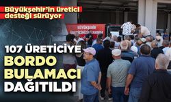 107 Üreticiye bordo bulamacı dağıtıldı.