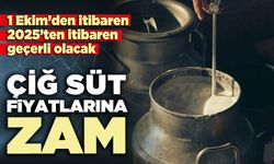 Çiğ süt fiyatlarına zam