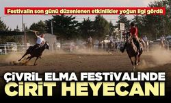 Çivril Elma Festivalinin son gününde cirit heyecanı