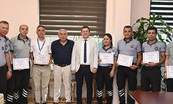 Güvenlik görevlilerine teşekkür belgesi verildi