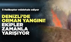 Denizli’de Orman Yangınında Ekipler Zamanla Yarışıyor