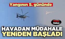 Yangının 5. gününde havadan müdahale yeniden başladı