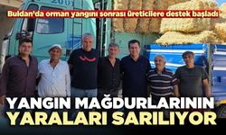 Yangından etkilenenlerin yaraları sarılıyor