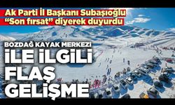 Bozdağ Kayak Merkezi İle İlgili Flaş Gelişme