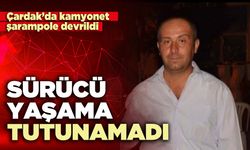 Çardak’da kamyonet şarampole devrildi: Sürücü yaşama tutunamadı