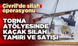 Torna atölyesinde kaçak silah tamiri ve satışı