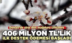 Denizli’de zirai don mağduru çiftçilere 406 milyon TL’lik ilk destek ödemesi başladı