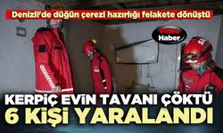 Kerpiç evin tavanı çöktü 6 kişi yaralandı